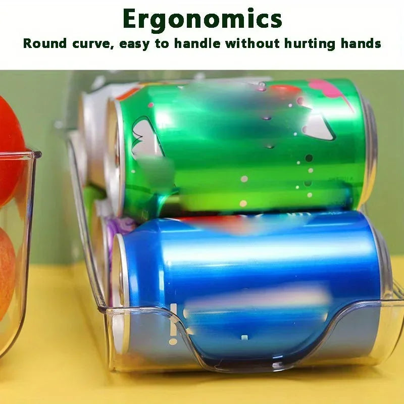 Fridge Organiser Bins and Rolling Can Dispenser