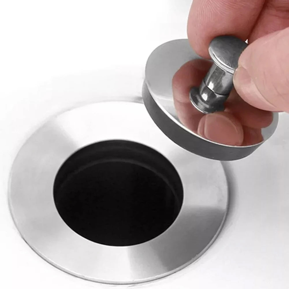 Stainless Steel Sink Plug, Bathtub and Washbasin Drain Stopper, 3 Sizes