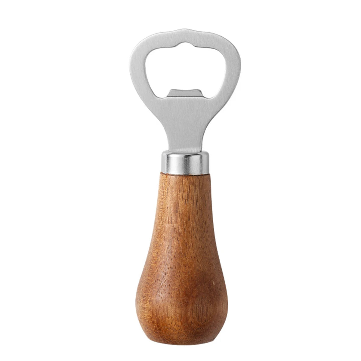 Acacia Wood Handle Bottle Opener, Stainless Steel
