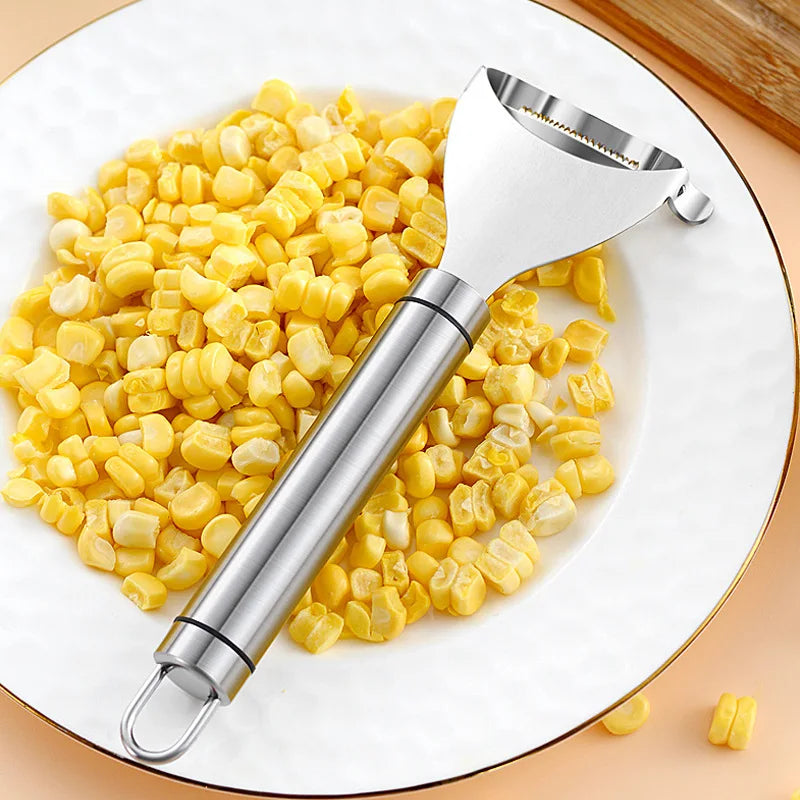 Stainless Steel Corn Stripper and Kerneler, Corn Cob Peeler Tool