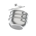 11 Inch 3-Tier Stainless Steel Food Steamer Pot with Lid