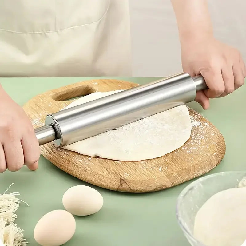 Stainless Steel Rolling Pin, Non-Stick Surface, 2 Sizes
