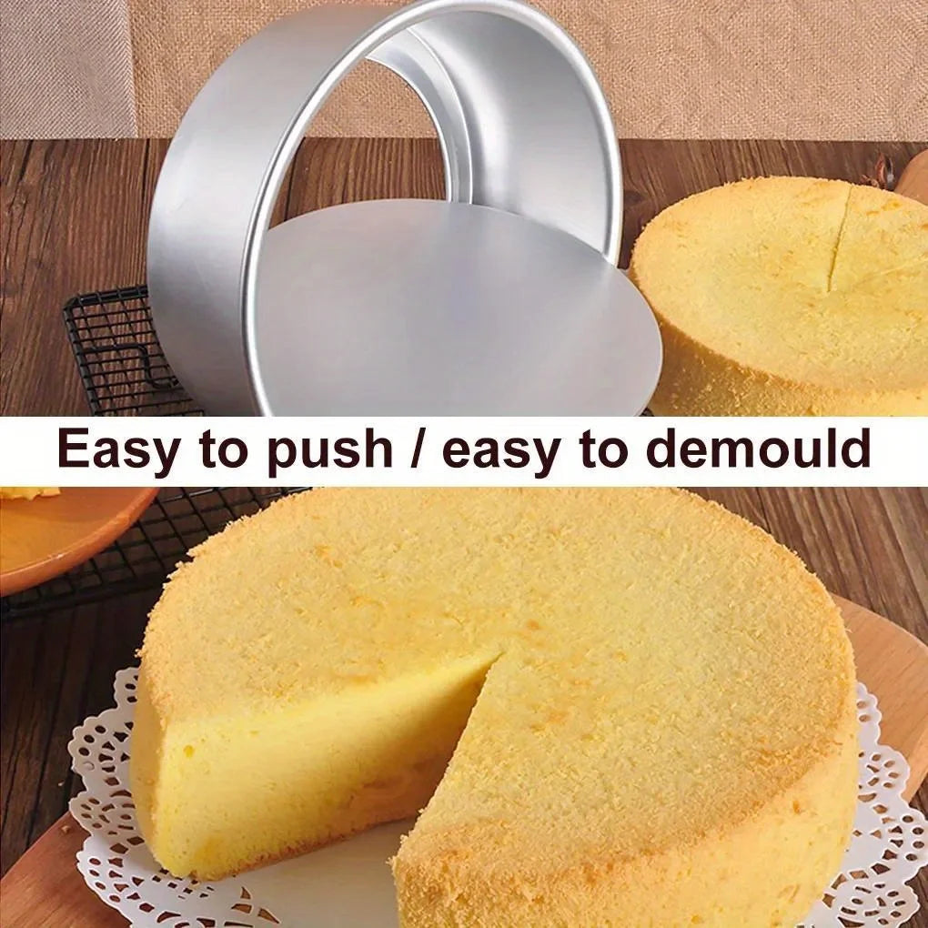 Layered Round Cake Molds with Removable Base, 4, 6 or 8 Inch