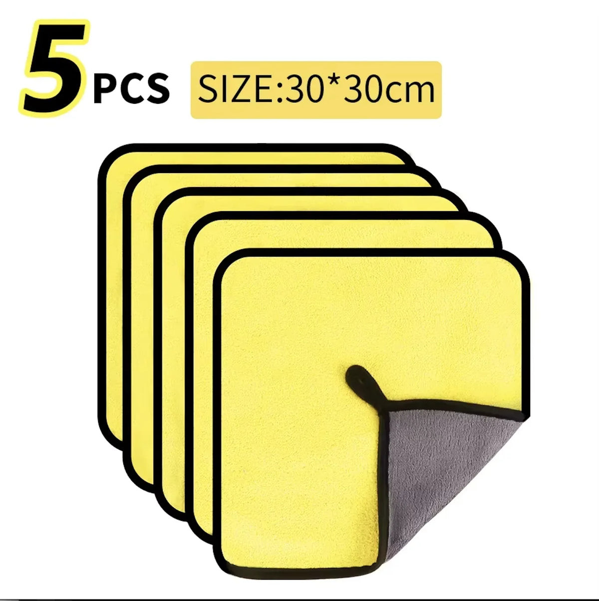 Microfiber Cleaning Cloths, Double Layer, 30x30cm and 30x60cm