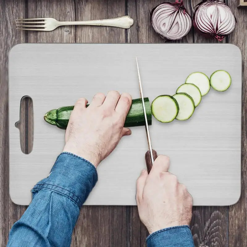 Stainless Steel Chopping Board, Double Sided, 5 Sizes