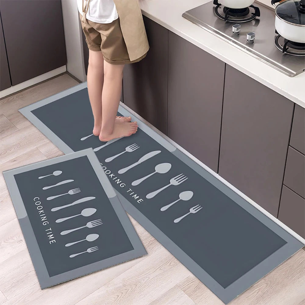Soft Washable Kitchen Floor Mat and Runner, Anti-Slip, 40 to 160cm