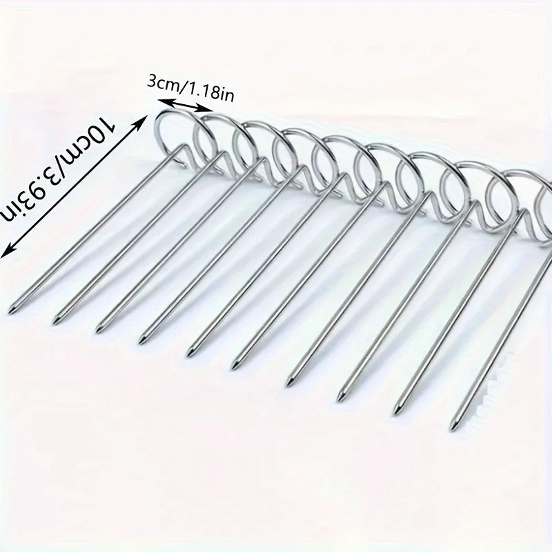 Stainless Steel Skewers for Air Fryer and Oven, 10 Pack