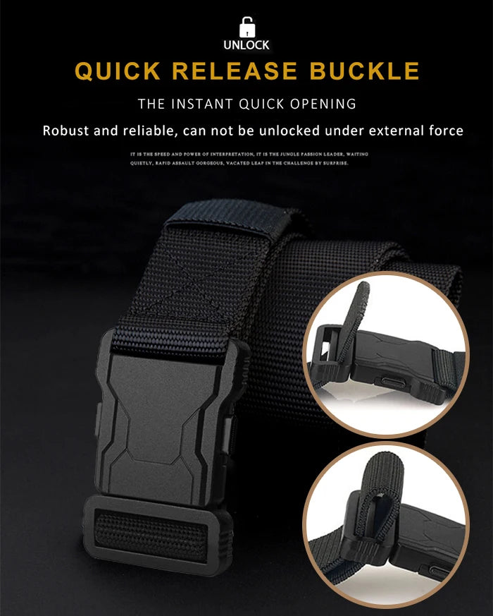 Nylon Web Belt with Quick-Release Buckle, 2 Pack