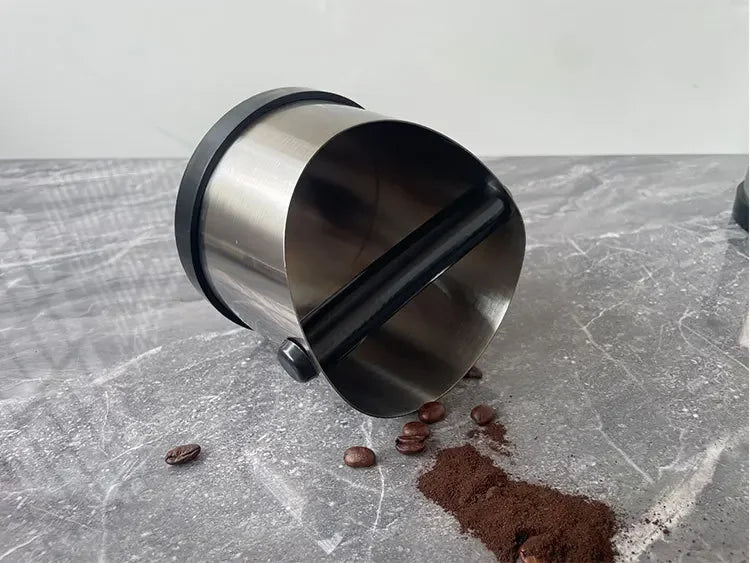 Stainless Steel Coffee Knock Box with Non-Slip Rubber Ring