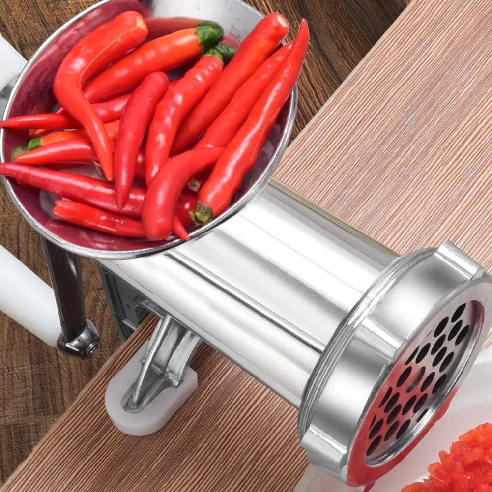 Manual Meat Grinder, Hand Crank Mincer and Sausage Stuffer with Table Clamp