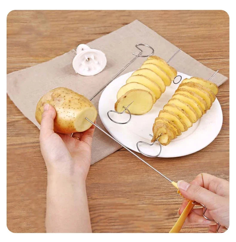 Potato Spiral Cutter Tower Maker, Vegetable Slicer Set, 1 Set, 2 in 1 or 4 in 1