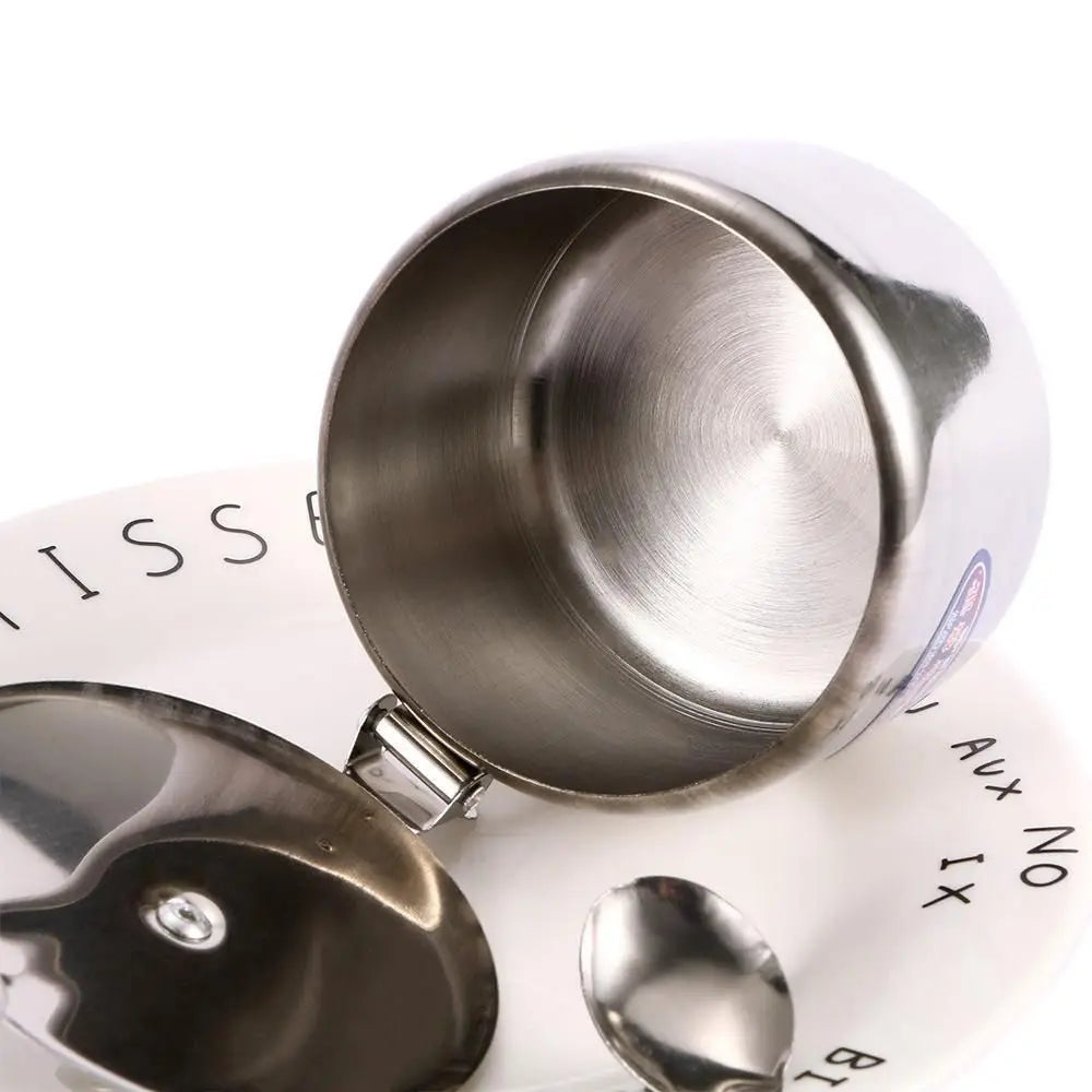 1Pcs Mini Sugar Container with Lid Spoon Sauce Cans Sugar Jam Salt Pot Seasoning Pot Spice Storage Jar Kitchen Supplies
