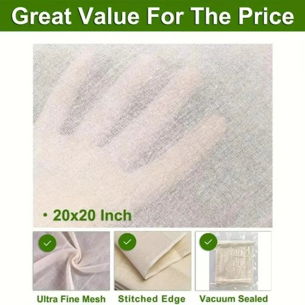 Cotton Cheesecloth, Reusable, 40cm or 50cm
