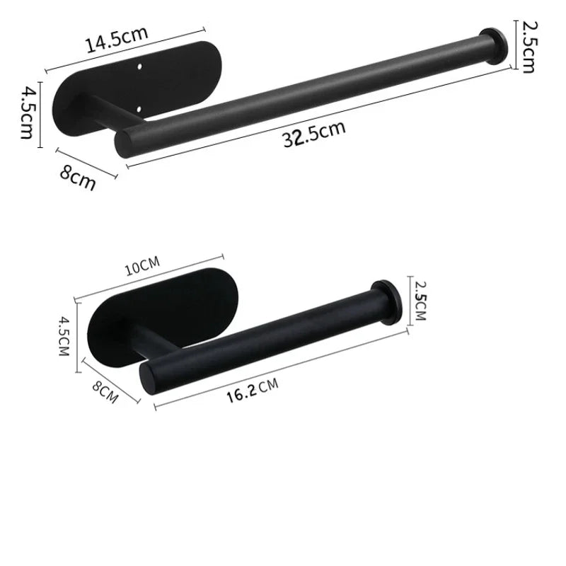 Adhesive Stainless Steel Kitchen Roll and Toilet Paper Holder