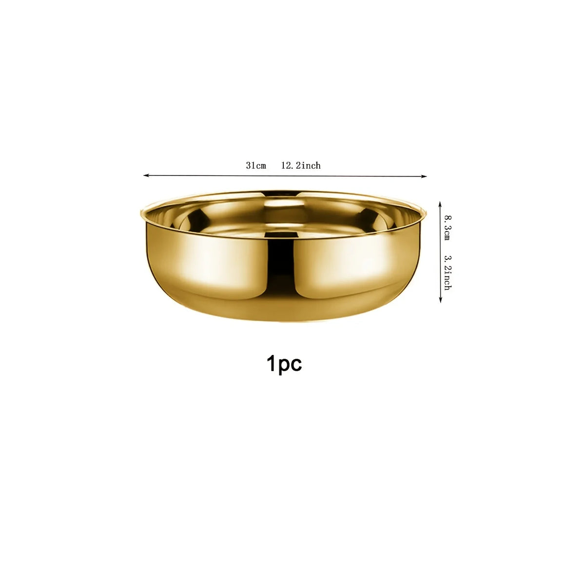 Gold Stainless Steel Mixing Bowl, 316 Grade