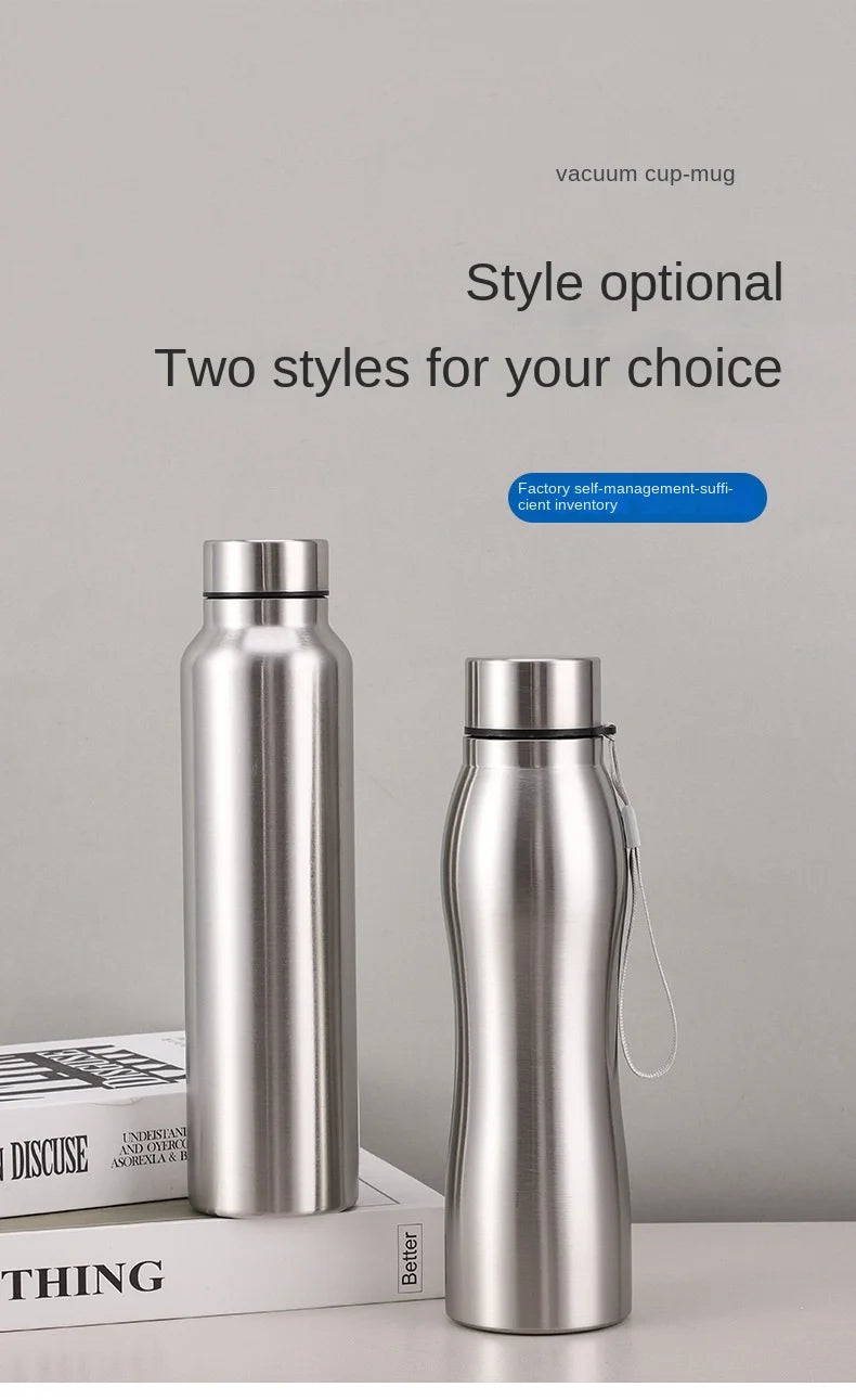 1 Litre Stainless Steel Sports Water Bottle, Single Wall