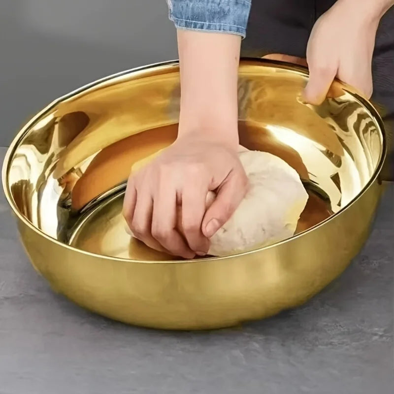 Gold Stainless Steel Mixing Bowl, 316 Grade
