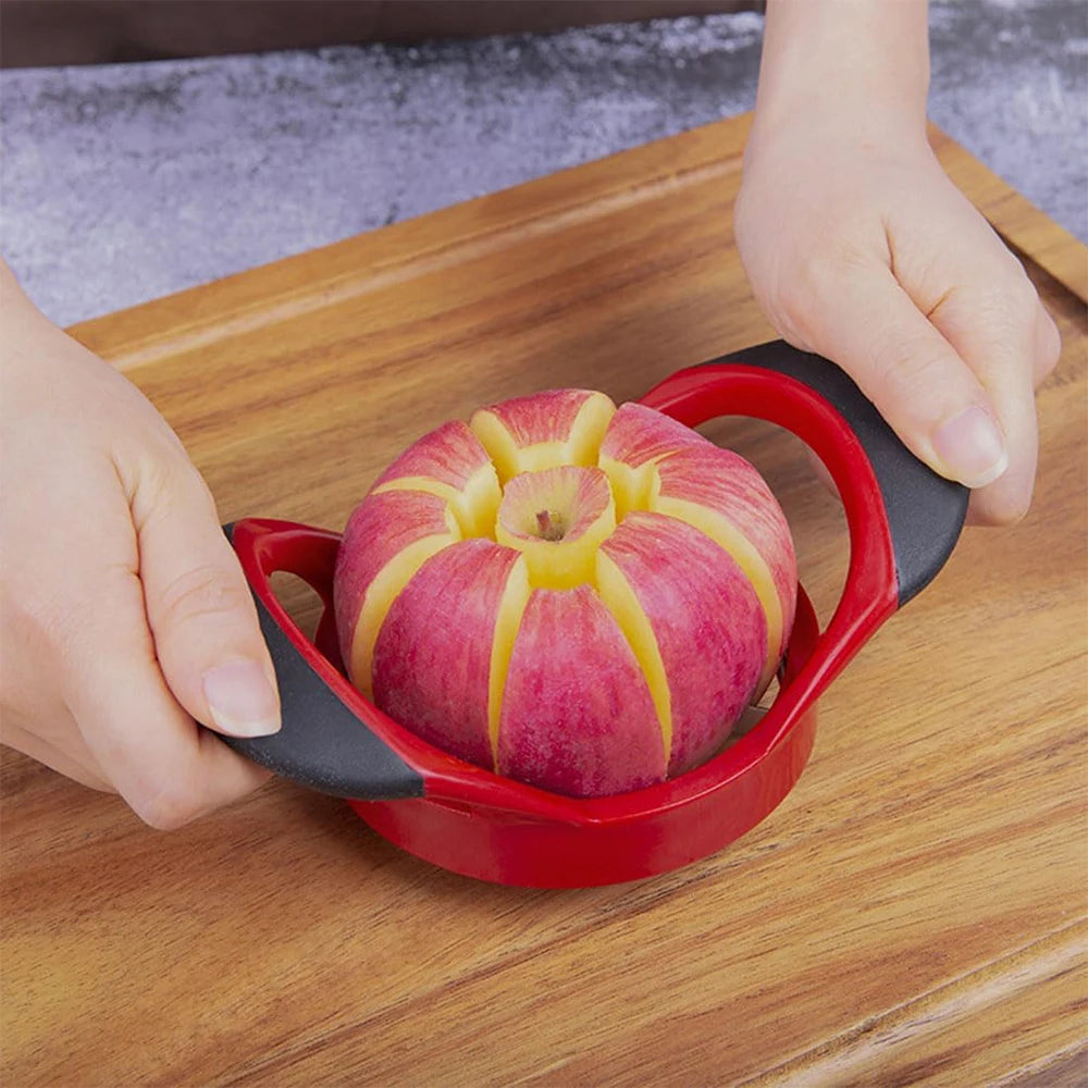 Stainless Steel Apple Slicer and Corer, 8 Blade Fruit Cutter with Handle