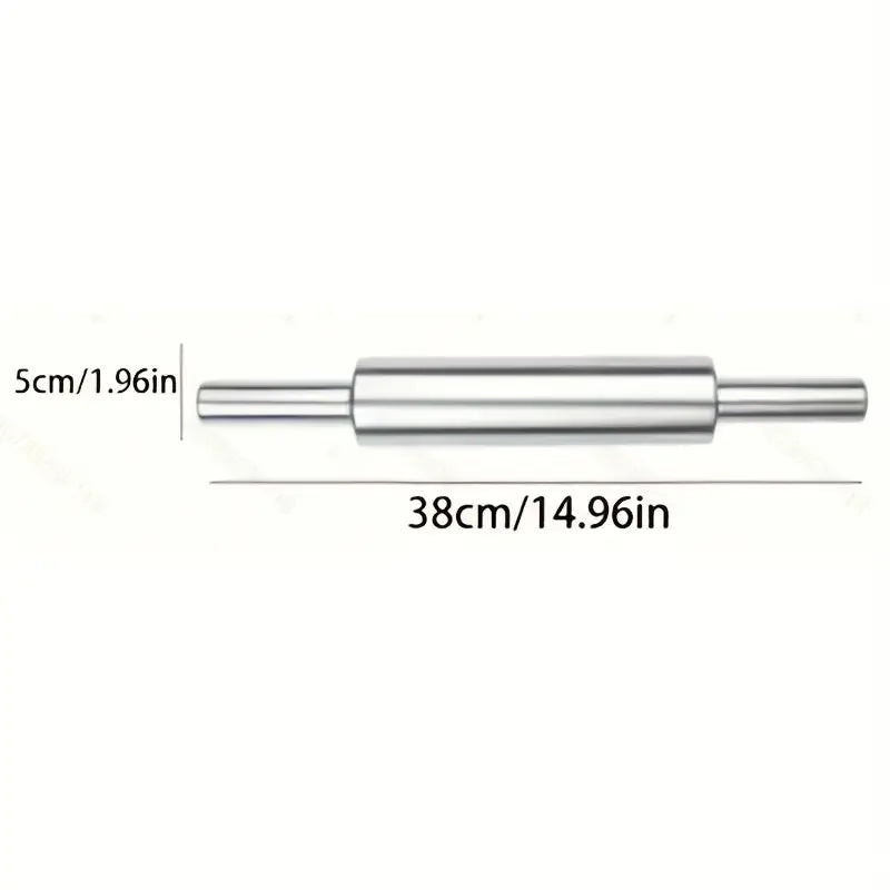 Stainless Steel Rolling Pin, Non-Stick Surface, 2 Sizes