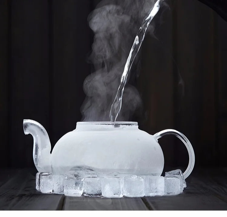 400ml/1000ml Heat-resistant Glass Tea Pot Flower Kettle Kung Fu Teawear Set Tea Strainer Infuser Puer Oolong Barley Pot Teaware