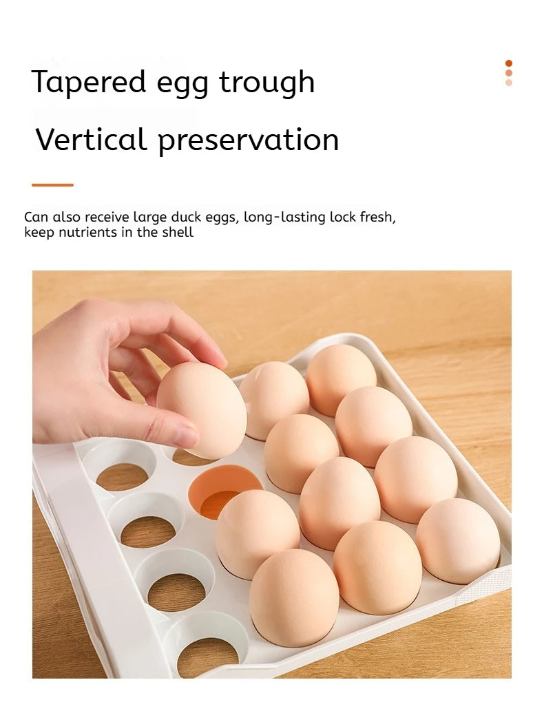 Automatic Scrolling Egg Rack Holder Storage Box Egg Basket Container Organizer Rolldown Refrigerator Egg Dispenser For Kitchen