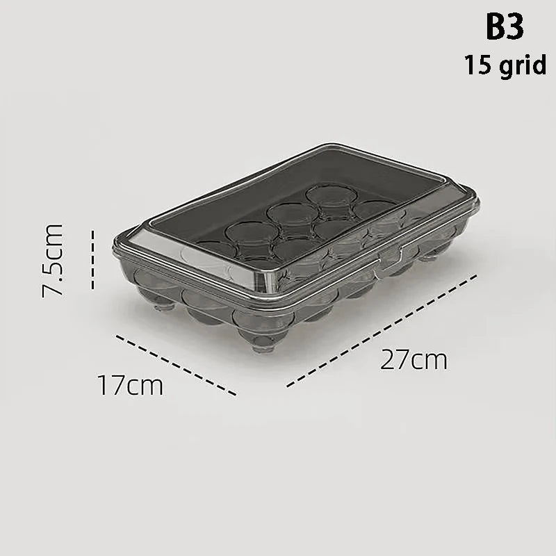 Stackable Egg Storage Box for Fridge, 10 or 15 Eggs