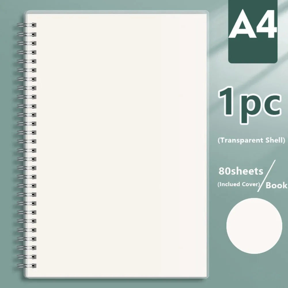 Spiral Coil Notebook, Flip-Over Sketchbook and Diary, A4 A5 A6 B5