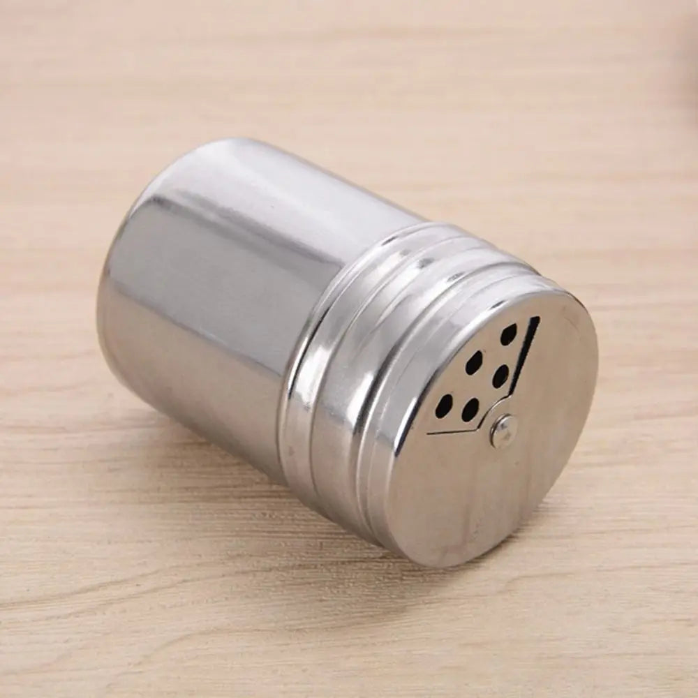 Stainless Steel Seasoning Shaker with Rotating Lid
