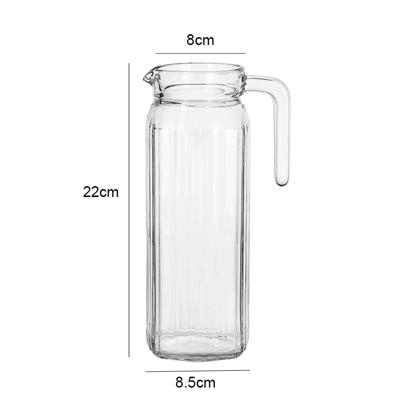1.1 L Transparent Plastic Water Jug with Lid, for Juice, Tea, Milk and Parties