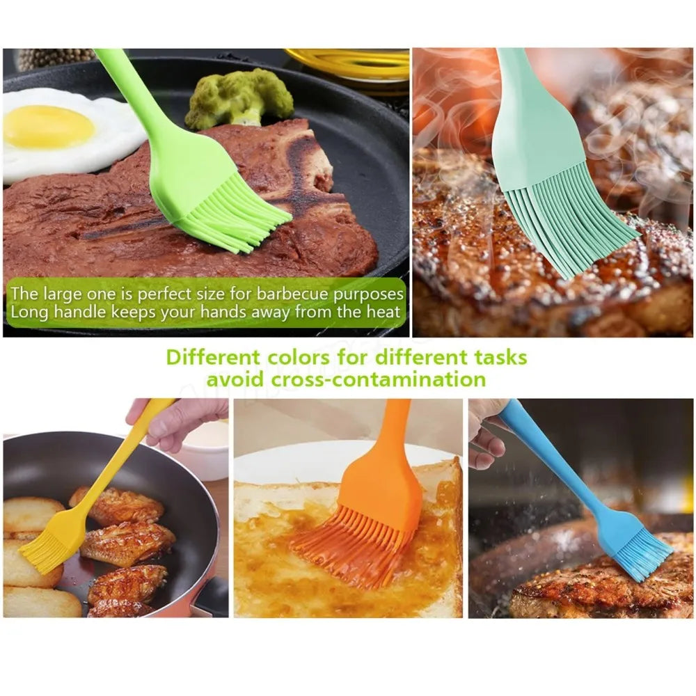 Silicone Basting and Pastry Brushes, Packs of 1 to 3