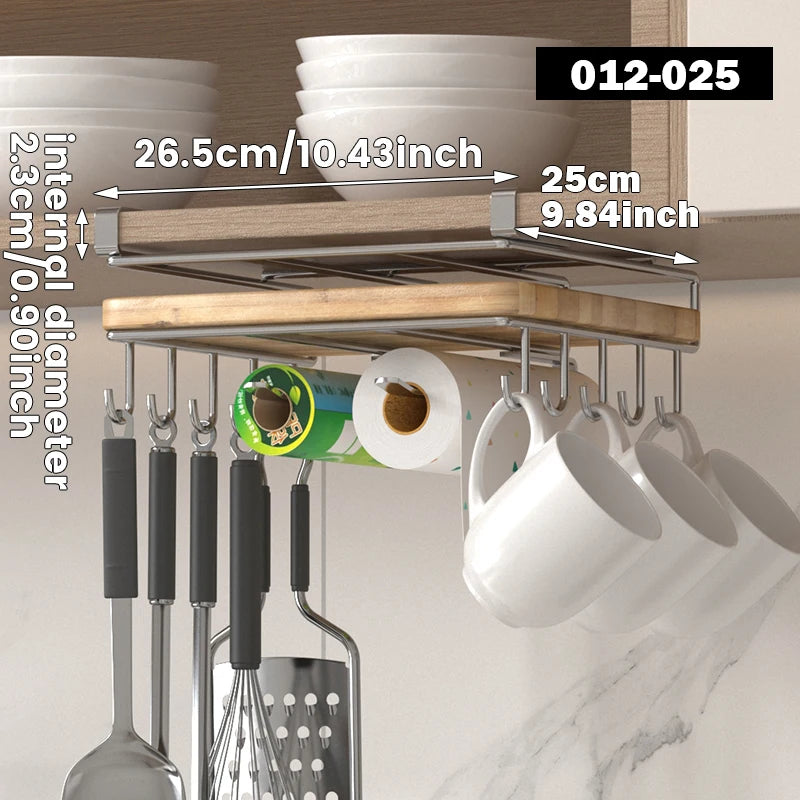Under-Cabinet Chopping Board and Pot Lid Rack