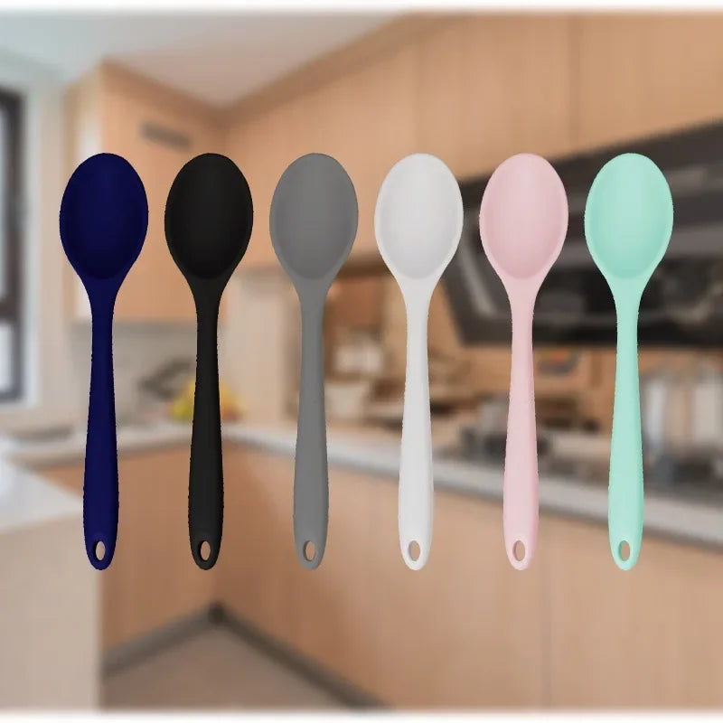 Silicone Mixing and Serving Spoons, Set of 3