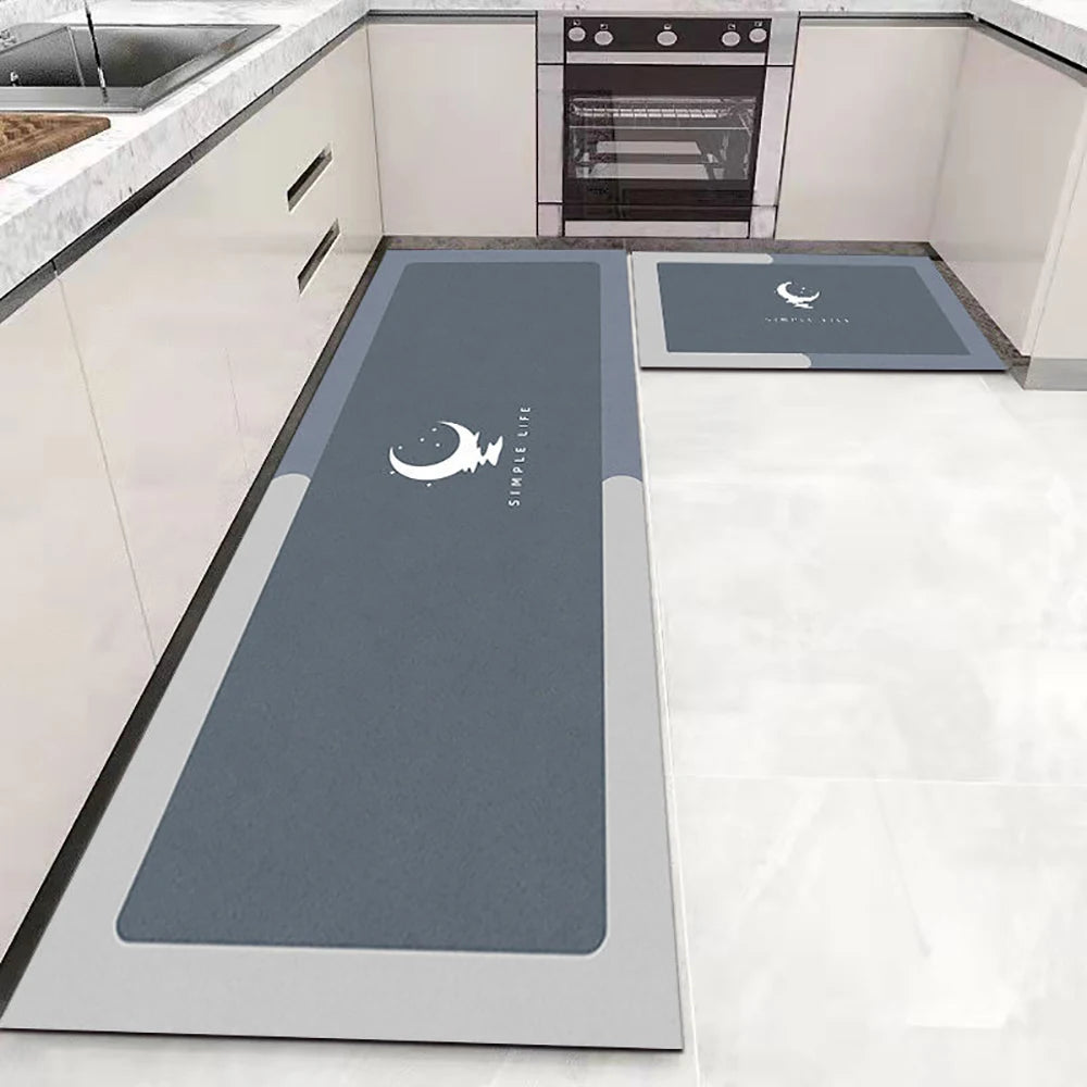 Soft Washable Kitchen Floor Mat and Runner, Anti-Slip, 40 to 160cm