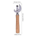 Stainless Steel Can and Bottle Opener with Wooden Handle