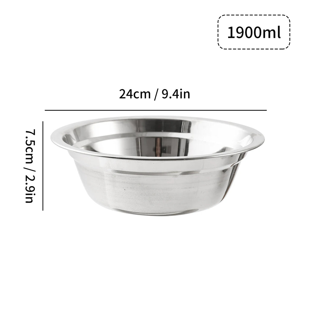 304 Stainless Steel Mixing Bowl, 14 to 26cm