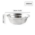 304 Stainless Steel Mixing Bowl, 14 to 26cm
