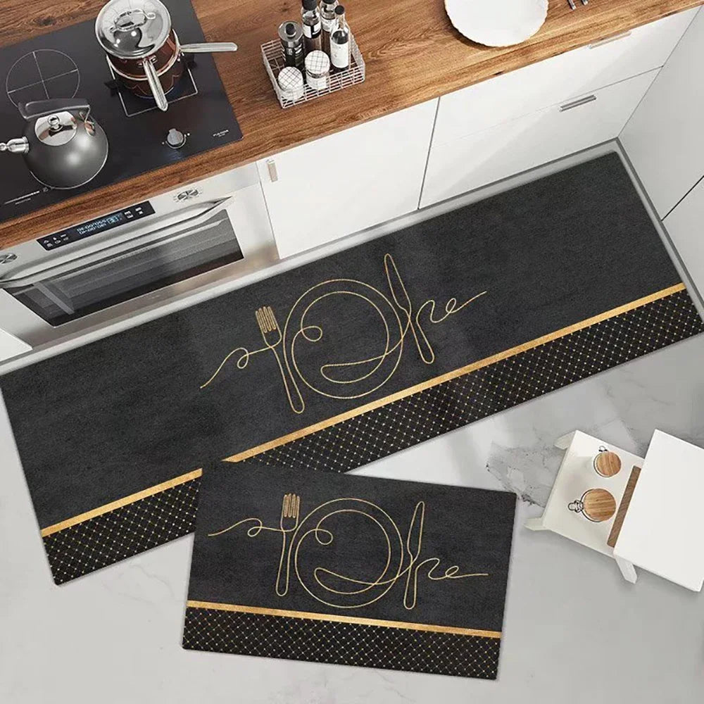 Soft Washable Kitchen Floor Mat and Runner, Anti-Slip, 40 to 160cm