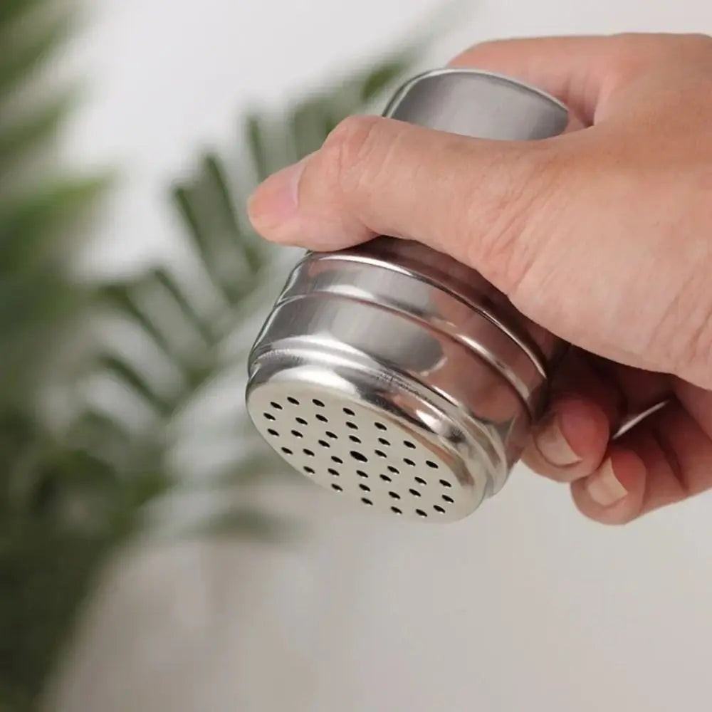 Stainless Steel Seasoning Shaker with Rotating Lid