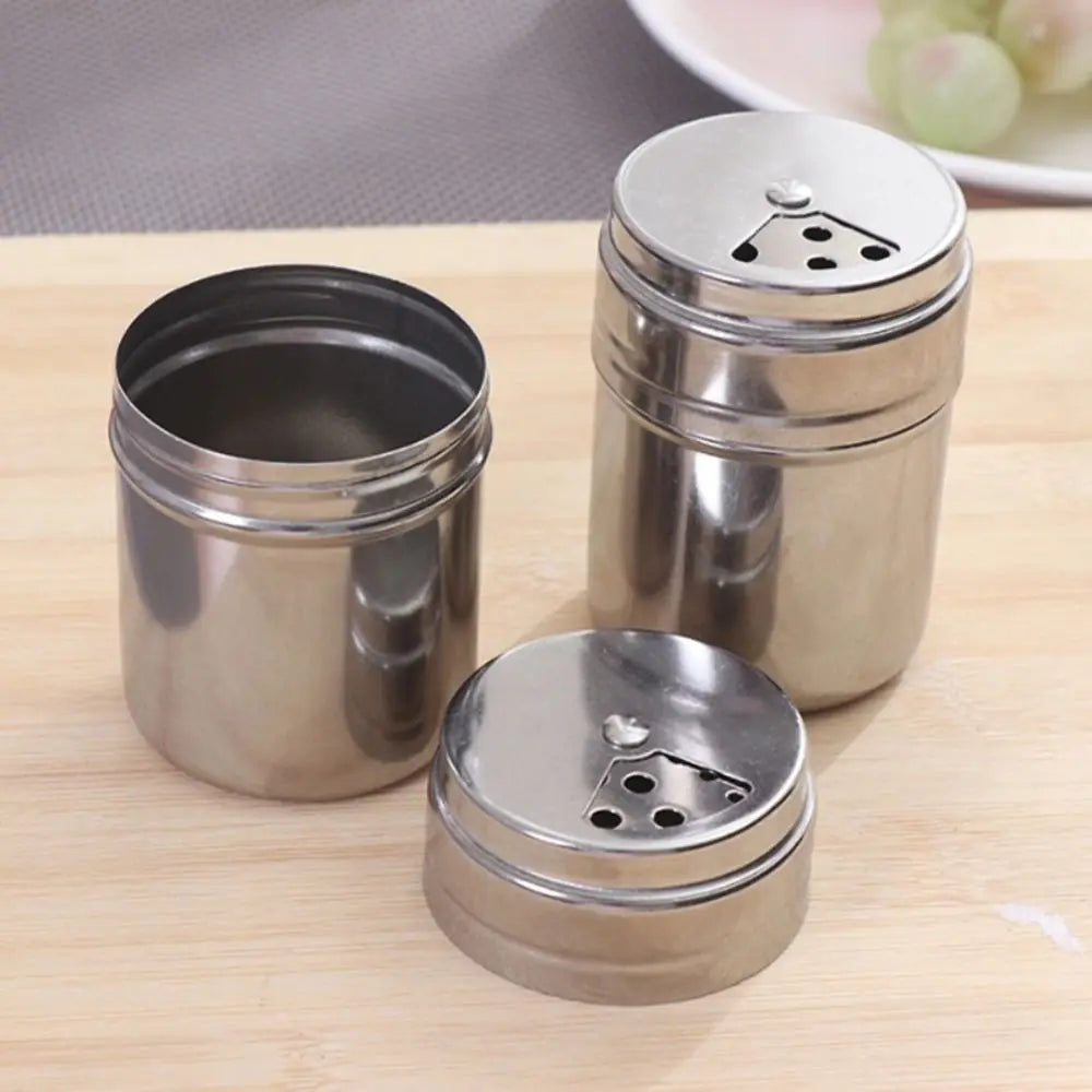 Stainless Steel Seasoning Shaker with Rotating Lid