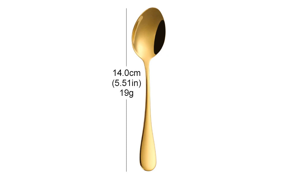Stainless Steel Coffee and Dessert Spoons, 1 to 3 Pack, 4 Colours