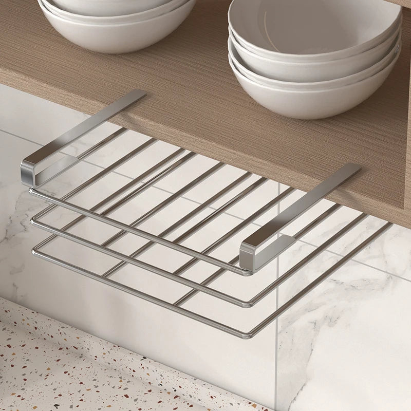 Under-Cabinet Chopping Board and Pot Lid Rack