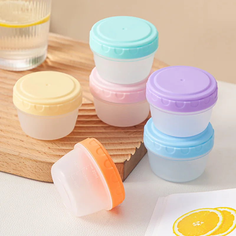 Mini Sauce Containers with Lids, 2.7oz, 1 to 6 Pack