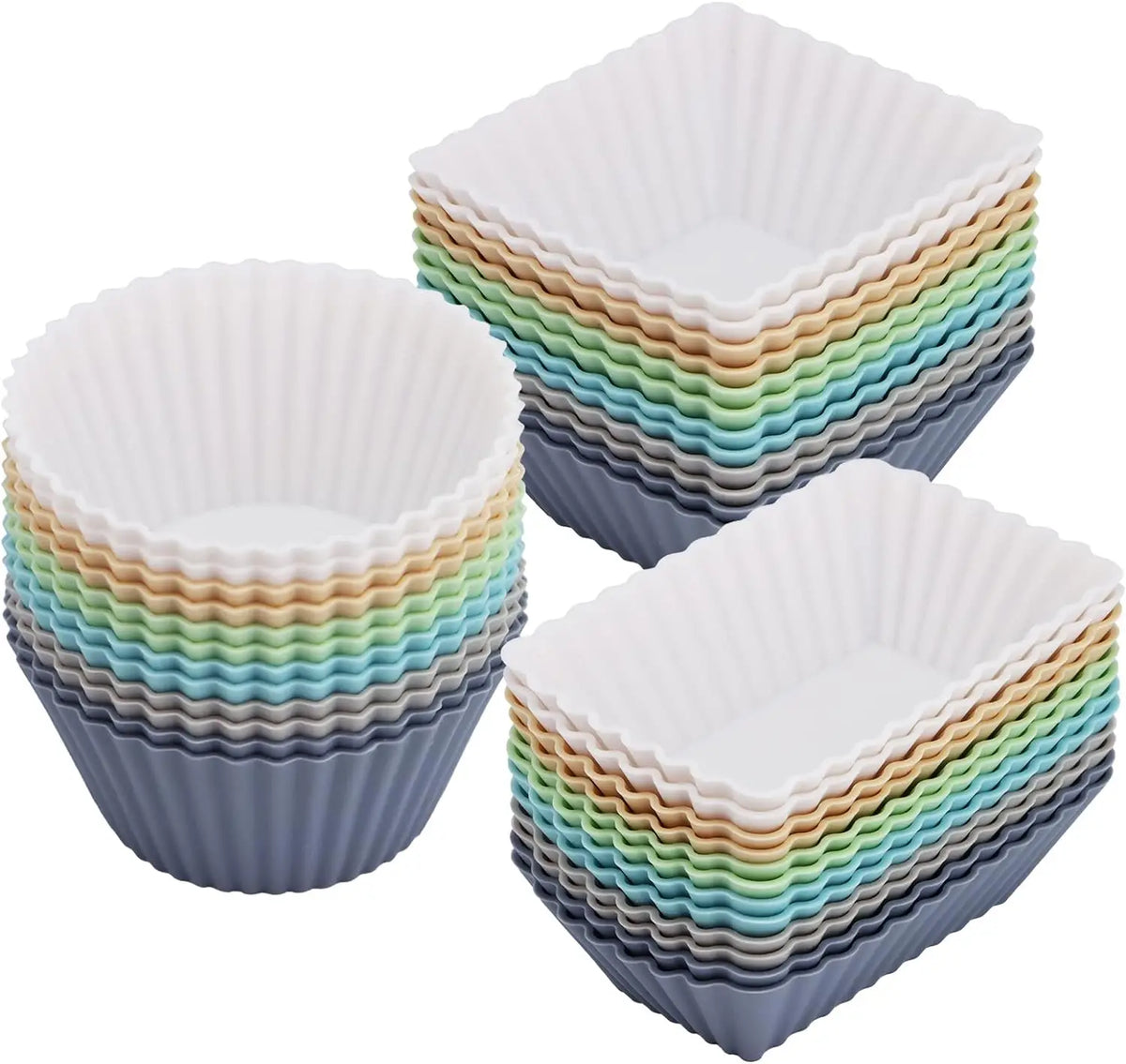 Silicone Muffin and Cupcake Moulds, 12 Pack
