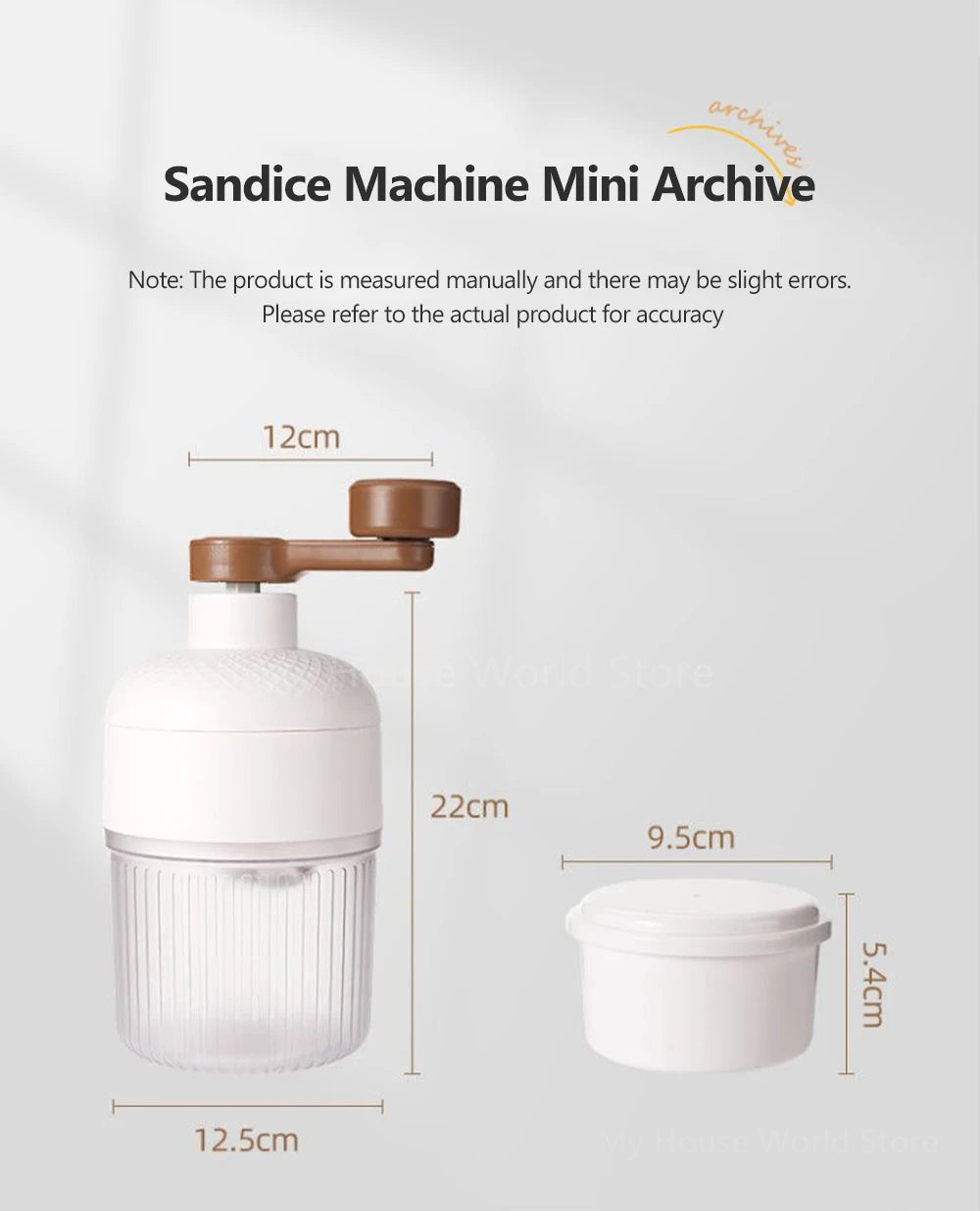 Shaved Ice Machine Mini Ice Crusher Hand Operated Shaved Ice Milkshake Maker Household Portable Small Hail Machine Kitchen Tool