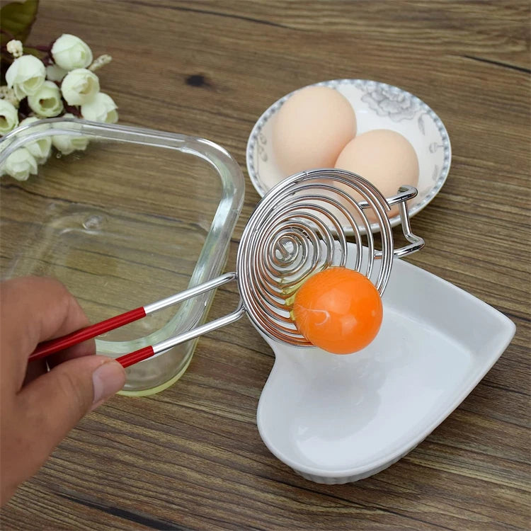 Stainless Steel Egg Separator with Long Handle, Egg Yolk and White Divider