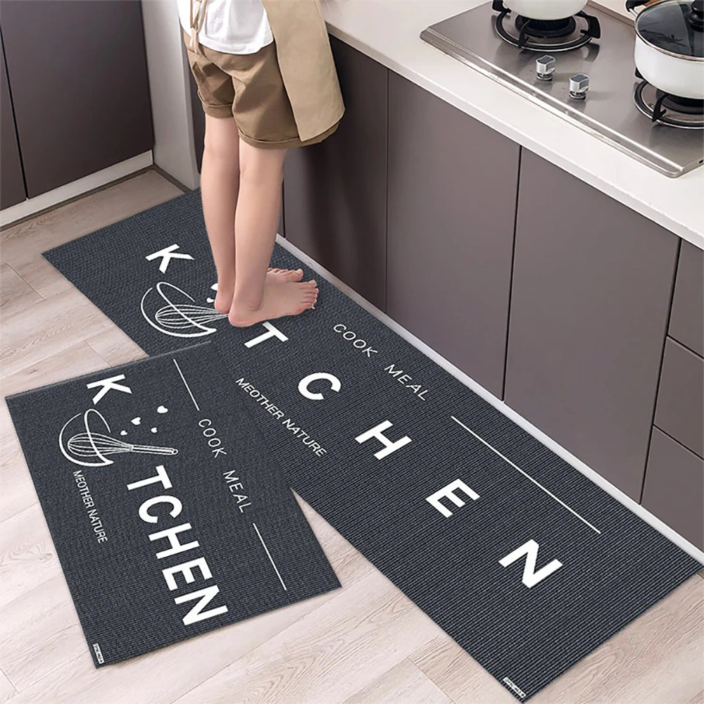 Soft Washable Kitchen Floor Mat and Runner, Anti-Slip, 40 to 160cm