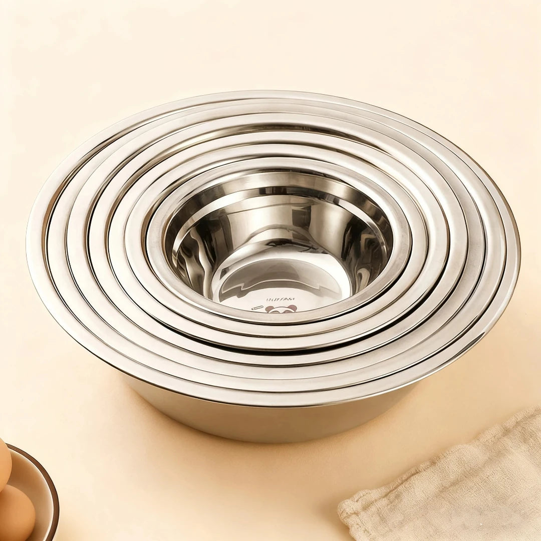 304 Stainless Steel Mixing Bowl, 14 to 26cm