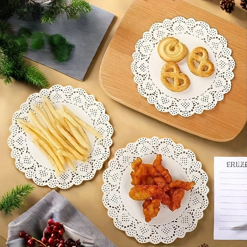Paper Doilies, Round, Oval or Rectangular, 50 or 100 Pack