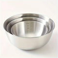 Stainless Steel Mixing Bowls with Measurement Marks, 17 to 22.5cm