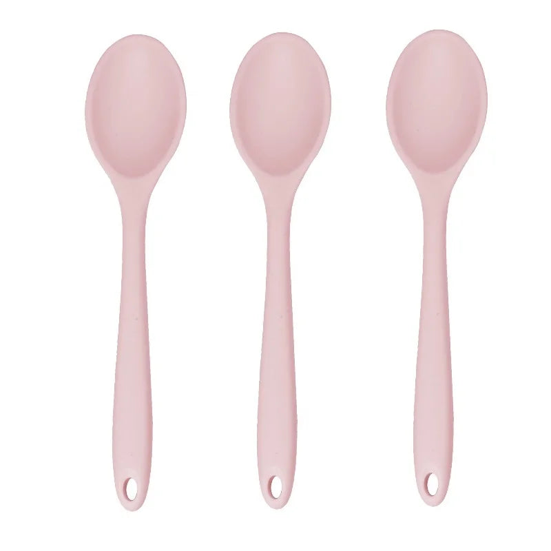 Silicone Mixing and Serving Spoons, Set of 3